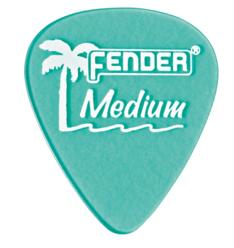FENDER California Clear Picks 12 Pack Medium - Surf Green